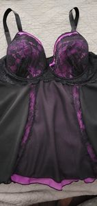 Black and purple chemise size 3x